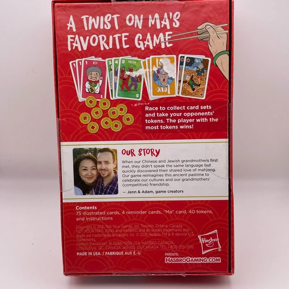 Not‎ Your Ma's Jong Game NEW Hasbro Gaming